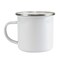Sublimation Blank Enamel Camp Mug with Metal Rim for Sublimation Printing, Stainless Steel Camping Cup- 12oz, White